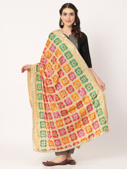 beige-multicolour-embroidery-phulkari-dupatta-with-mirror-work-MCRCPD0211E