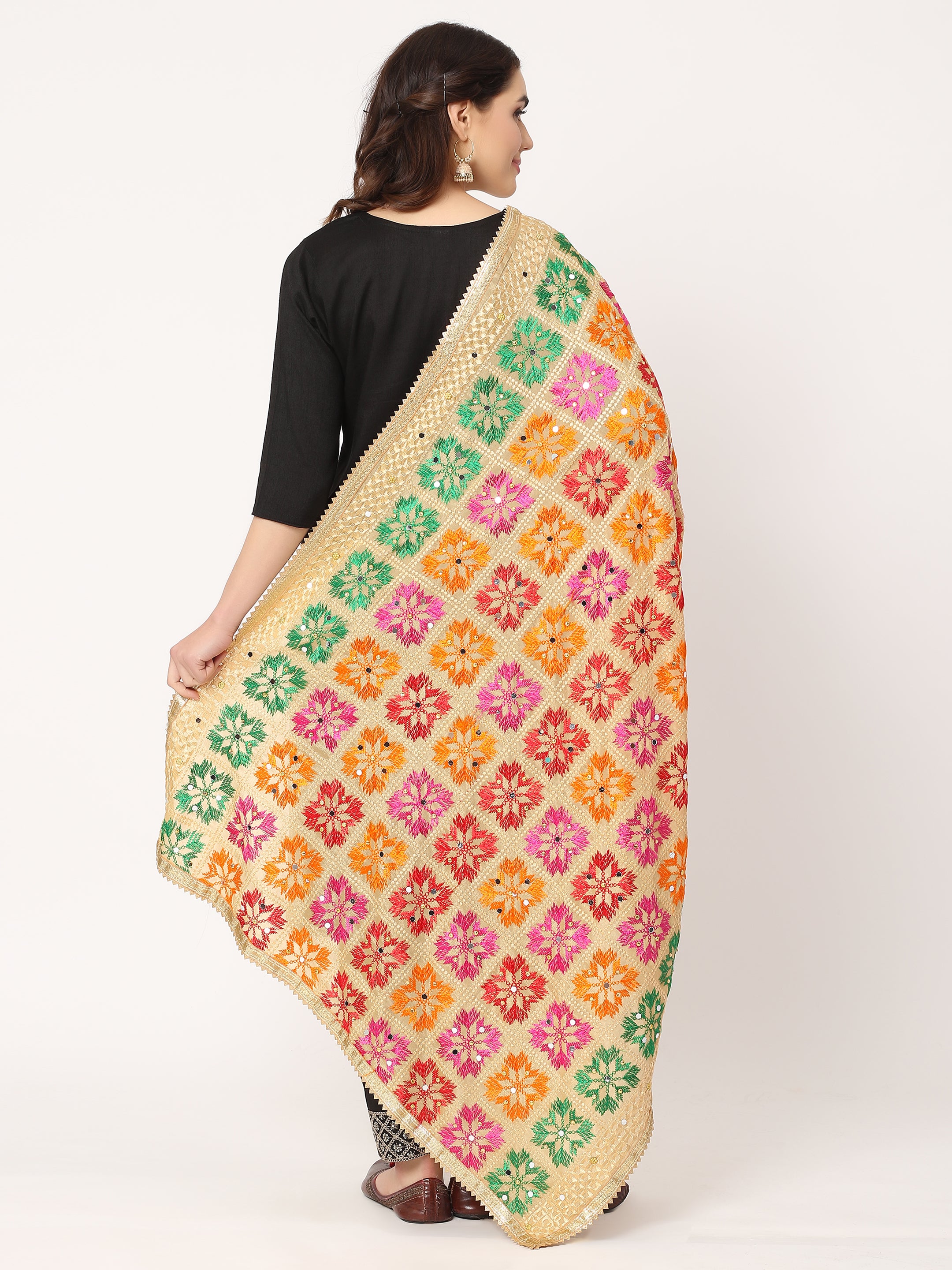 beige-multicolour-embroidery-phulkari-dupatta-with-mirror-work-MCRCPD0211E