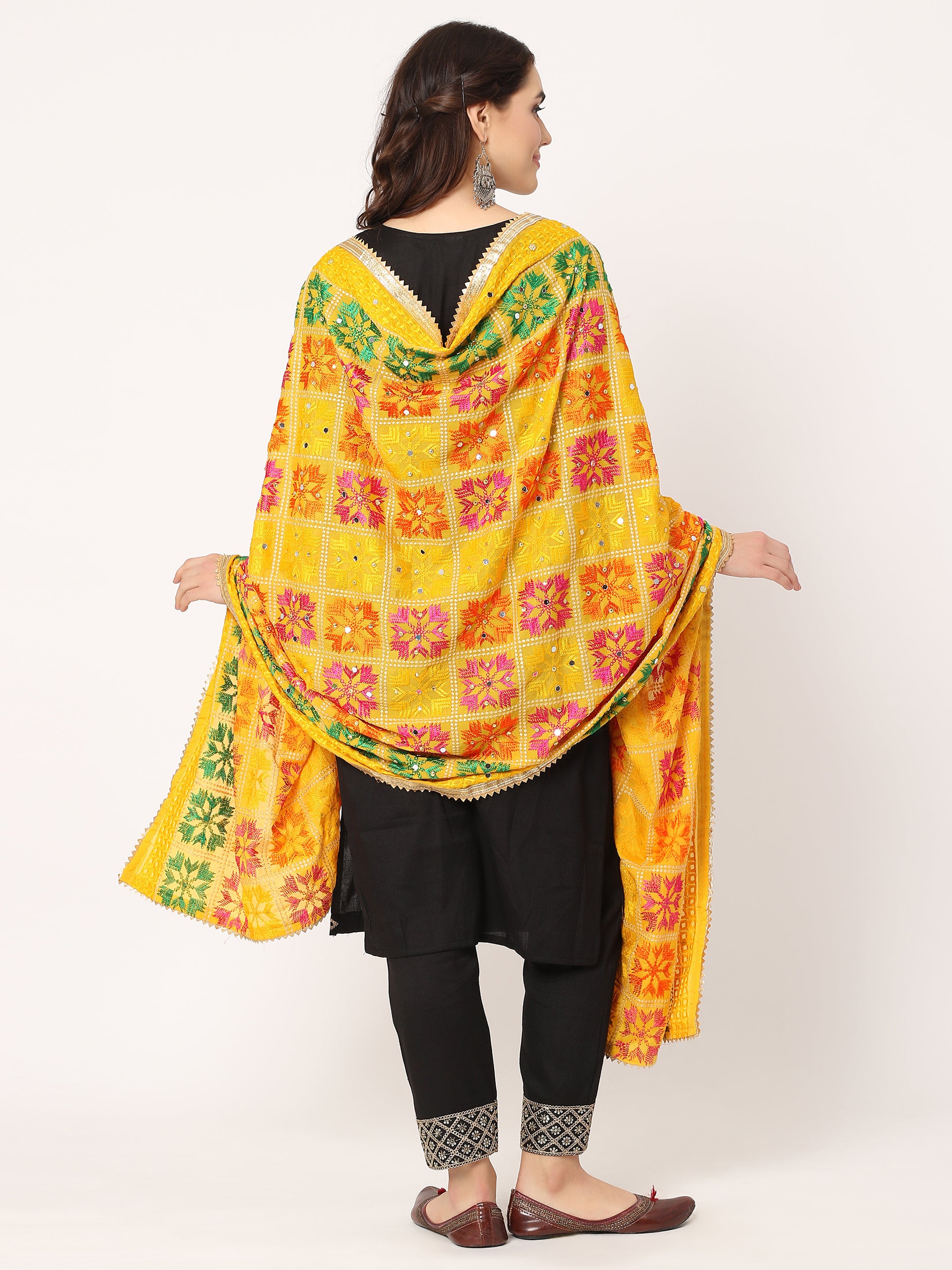 yellow-multicolour-embroidery-phulkari-dupatta-with-mirror-work-MCRCPD0211F
