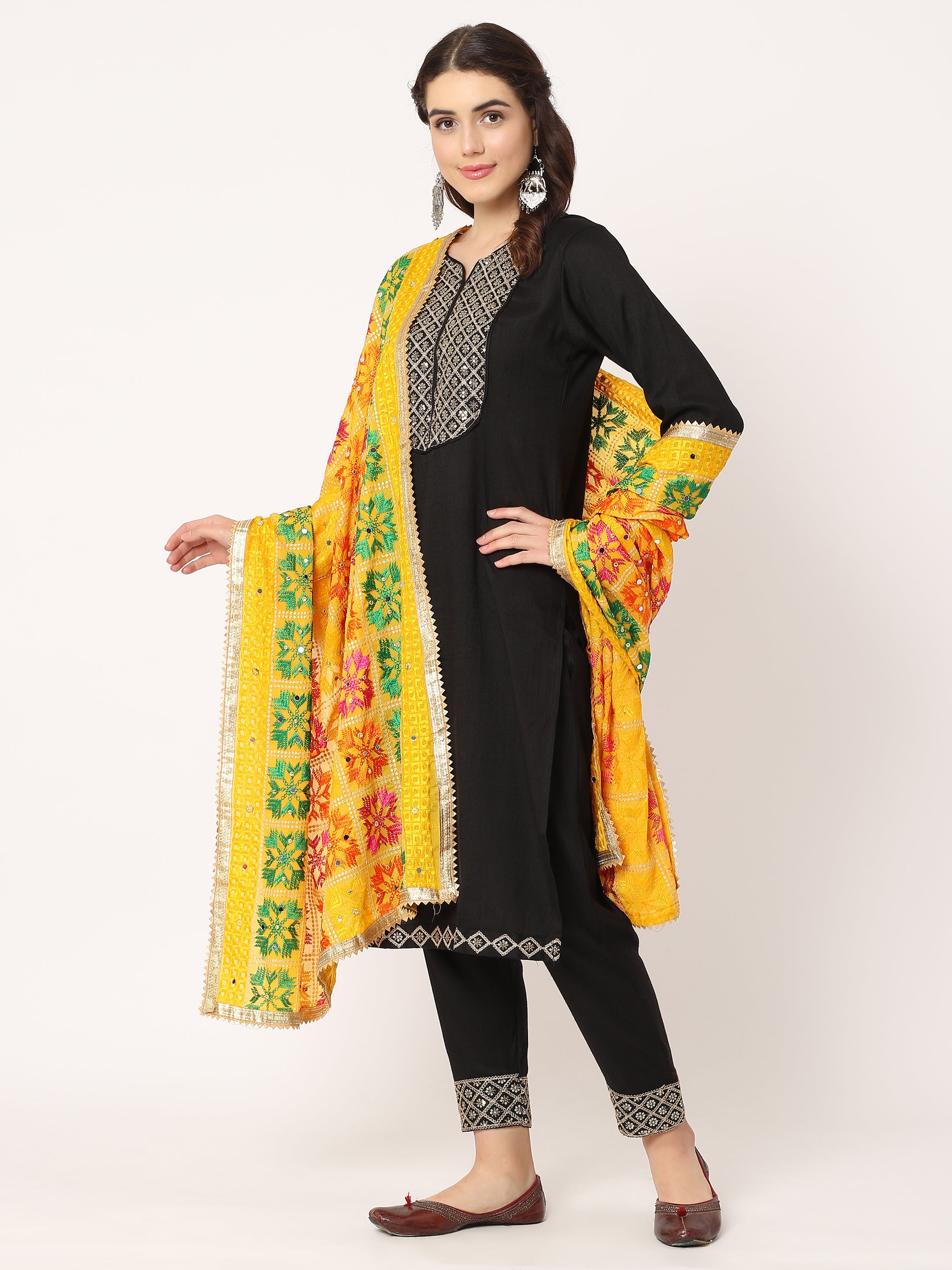 yellow-multicolour-embroidery-phulkari-dupatta-with-mirror-work-MCRCPD0211F