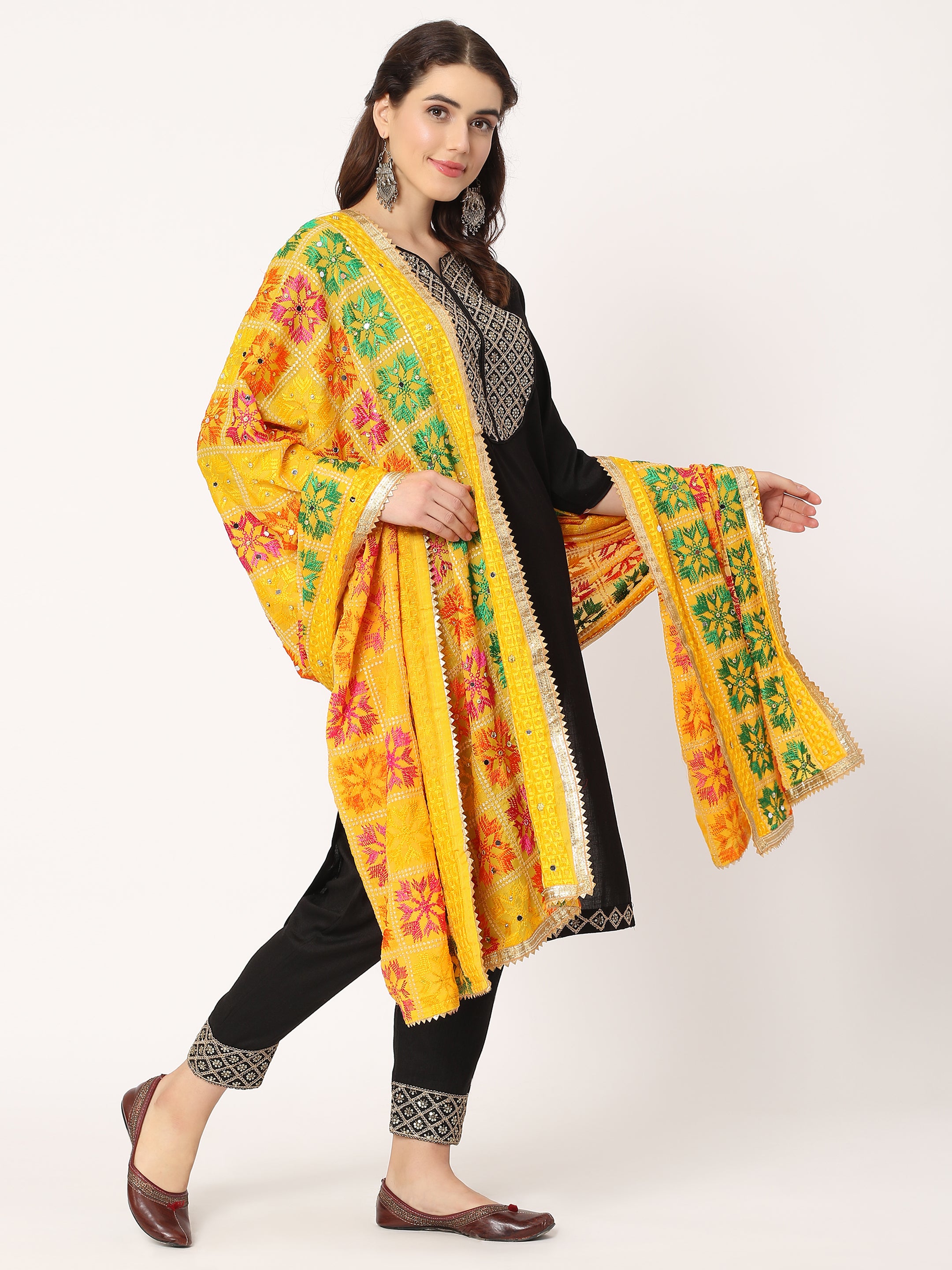 yellow-multicolour-embroidery-phulkari-dupatta-with-mirror-work-MCRCPD0211F