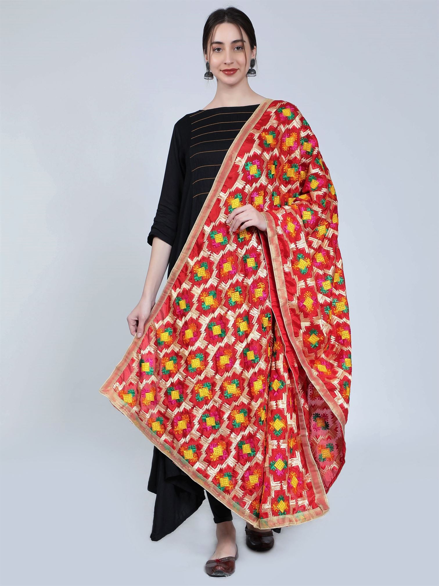red-multicolour-phulkari-dupatta-mcrcpd4096-4
