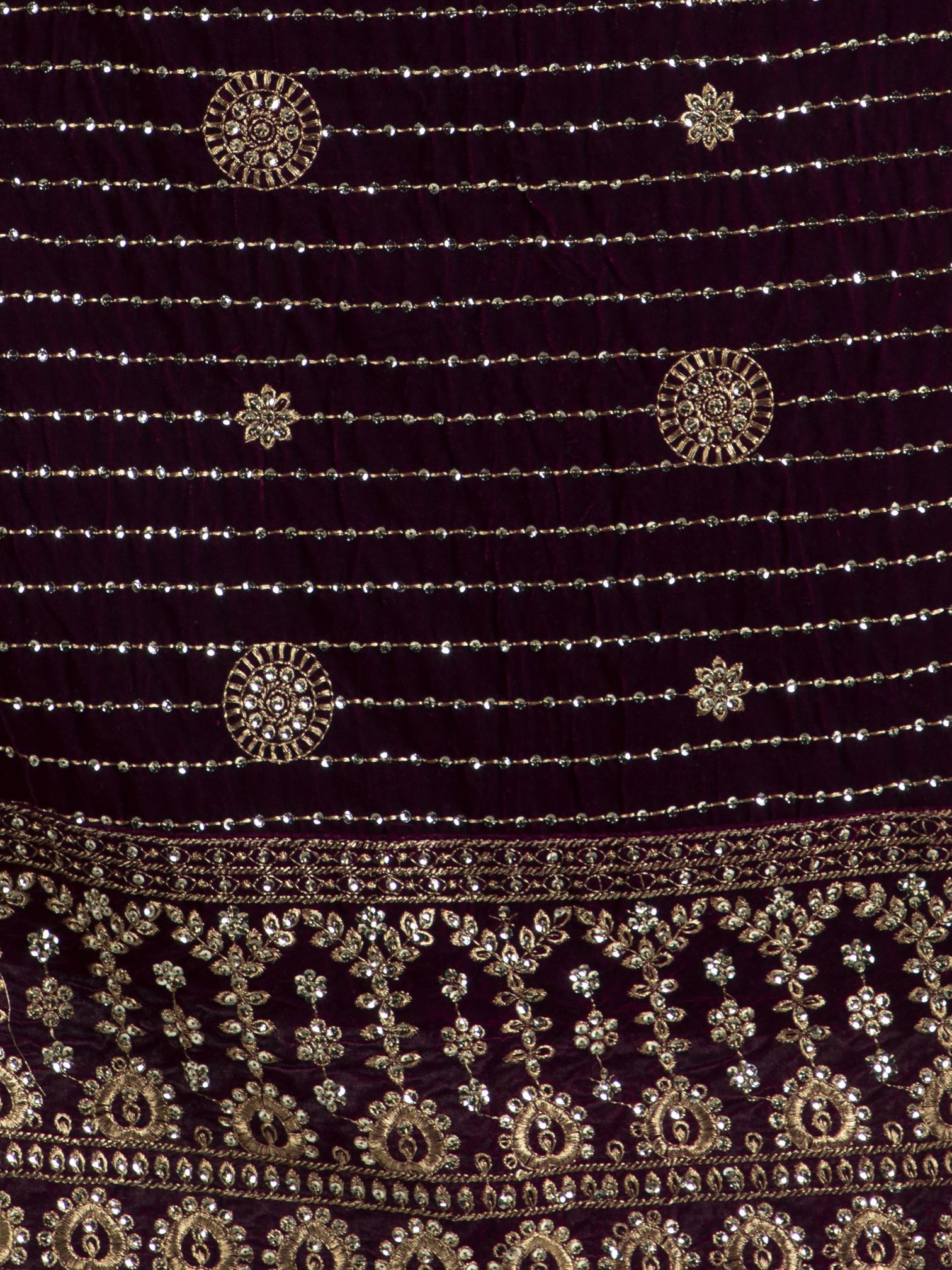 purple embroidered velvet dupatta-MCRCVD7002-6