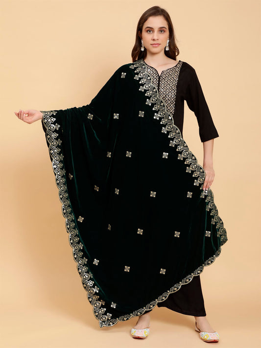 green-embellished-velvet-dupatta-MCRCVD7207