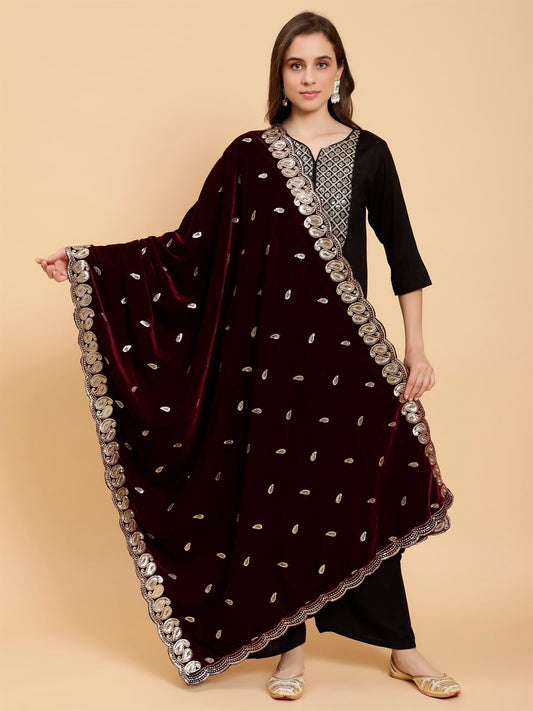 burgundy-embellished-velvet-dupatta-MCRCVD7342